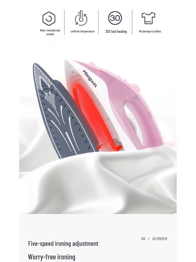 Red Heart RH195 Handheld Mini Steam Iron for Clothes