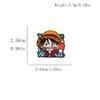 One Piece Anime Metal Brooch: Cute Zoro & Luffy Alloy Badge Pin
