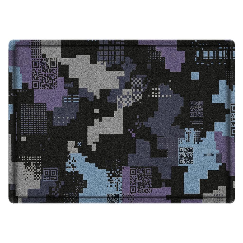 Pixel Camo Geometric Non-Slip Water-Absorbent Bathroom Rug