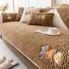 Soft Cotton Velvet Cartoon Embroidery Sofa Mat  Autumn Winter New Thickened Plush Anti slip Leather Sofa Cushion Sofa Cover