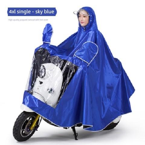 Special Raincoat for Electric Vehicles, Extra Large and Thick, Men's Single or Double Motorcycle Rain Poncho, Adult Full-Body Protection Against