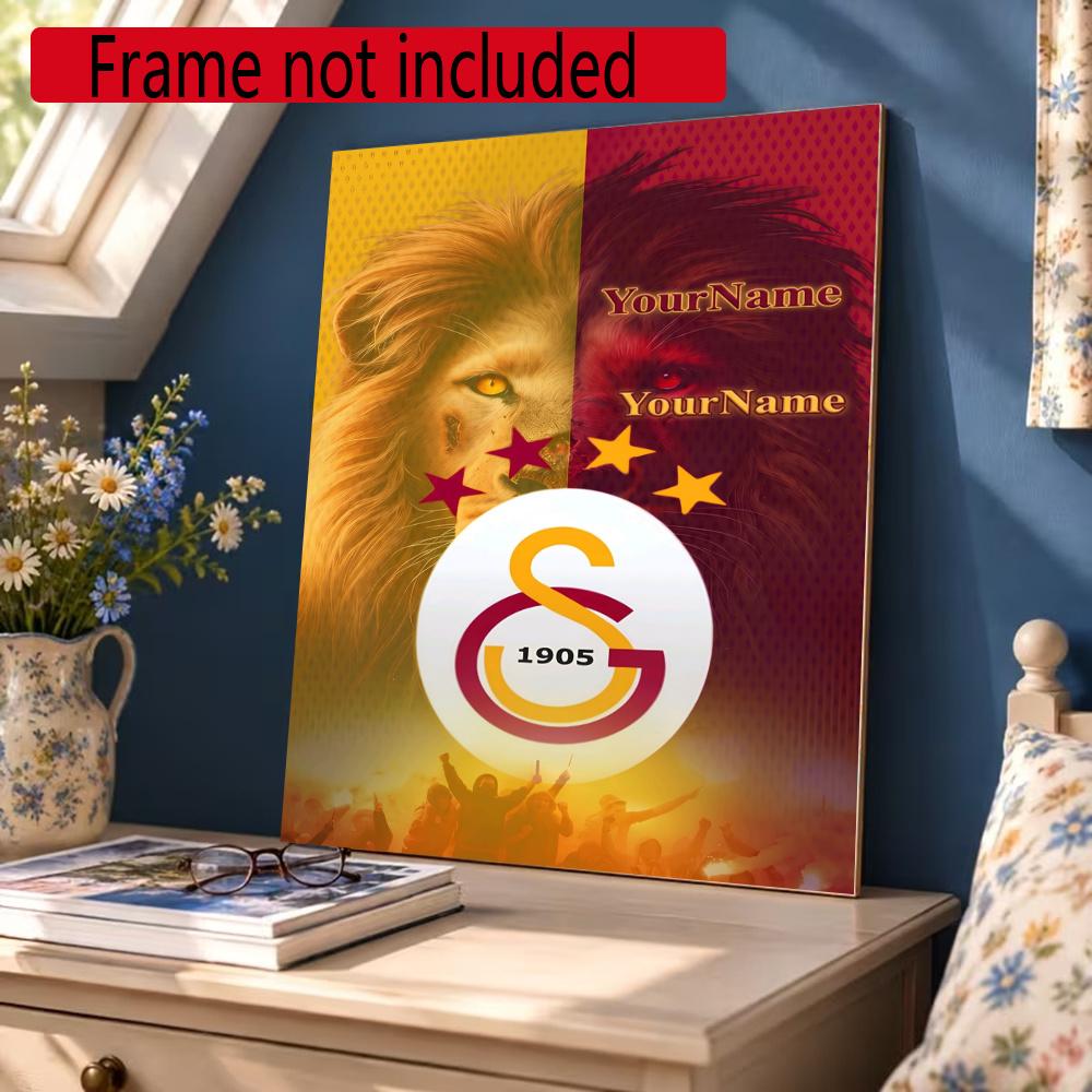Galatasaray Personalized Name Round Diamond Painting Kit Diamond Embroidery Painting Rhinestones Mosaic Frameless Handwork Decoration Arts