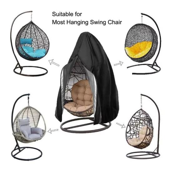 Závěsný kryt houpací sítě Heavy Duty Oxford Cloth Odolný proti povětrnostním vlivům Vodotěsný Venkovní Patio Jednomístný Dvojmístný Houpačka Kryt na vejce se zipem