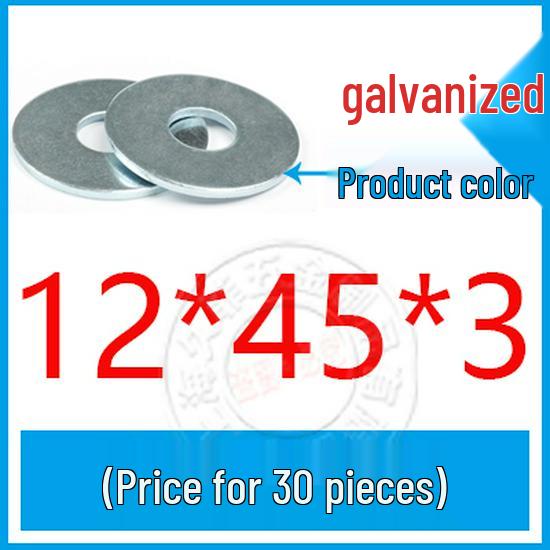 GB96-85 Carbon Steel Galvanized Thickened Oversized Flat Washer, Sizes M3-M20