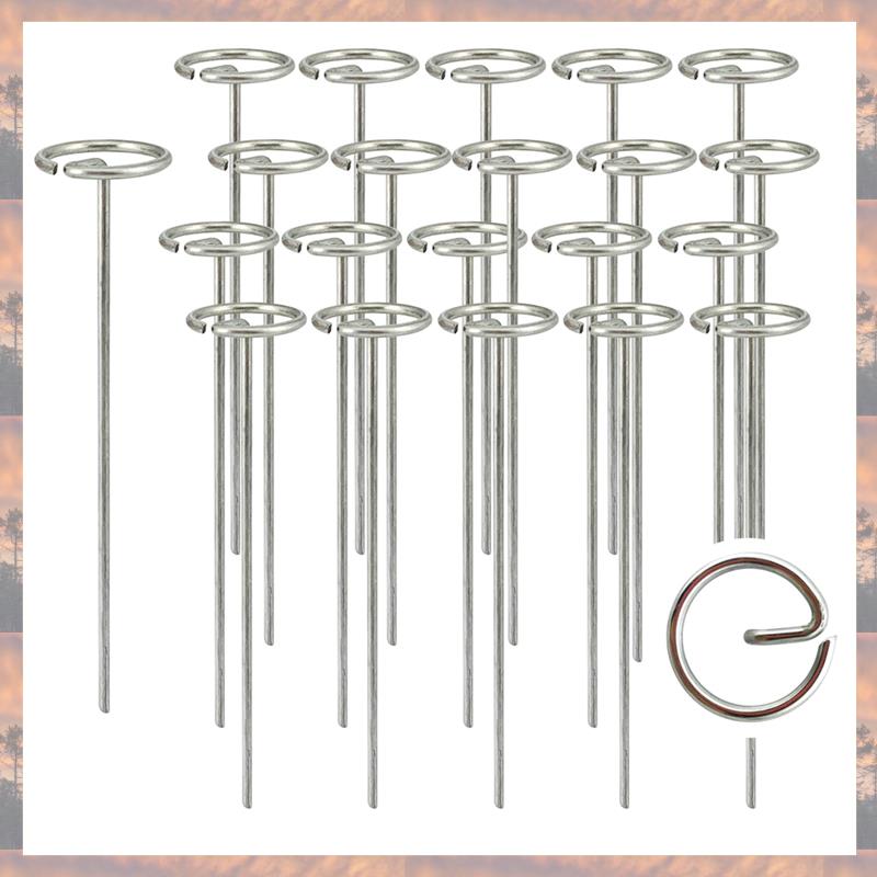 

Тренд 2025 100 штук 6-дюймовые садовые скобы Оцинкованные садовые колышки с защитой от ржавчины Колышки для ткани для покрытия почвы серебряный