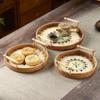 Rattan Woven Colorful Shell Serving Tray