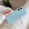 High-End Floral Full-Screen Case with Blue Background for iPhone 17/16 Pro Max/15/14
