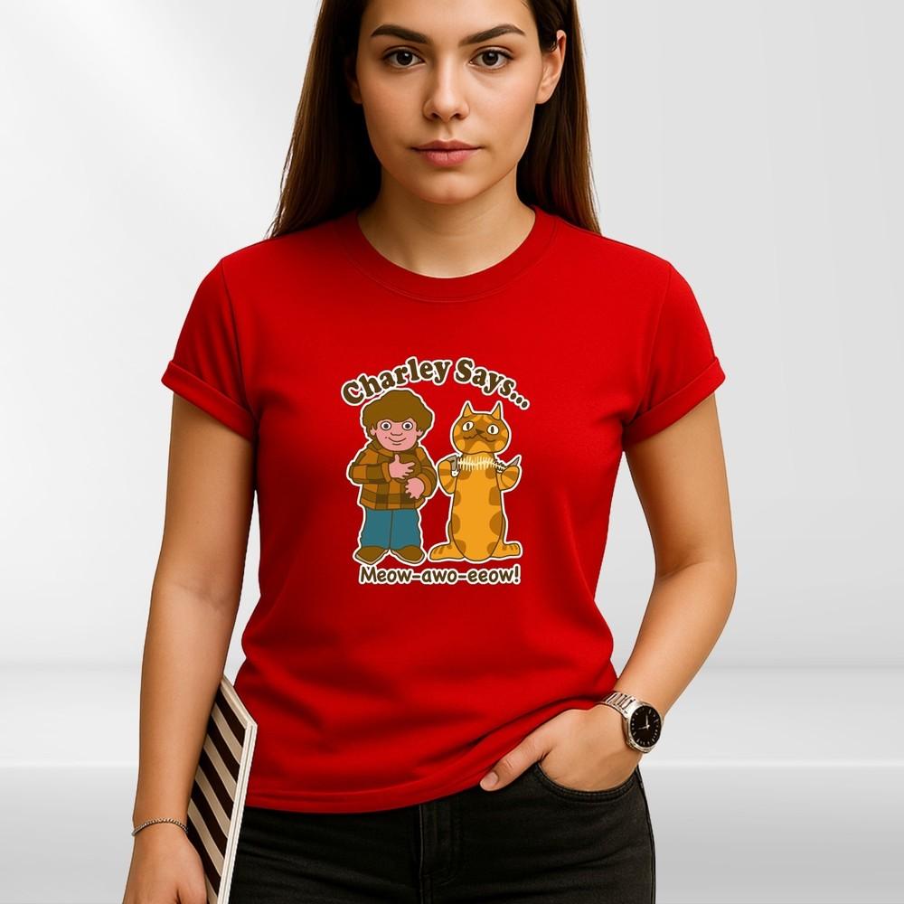 Charly 70s Retro Public Information Says Kids Adults TShirt All Sizes Colours S