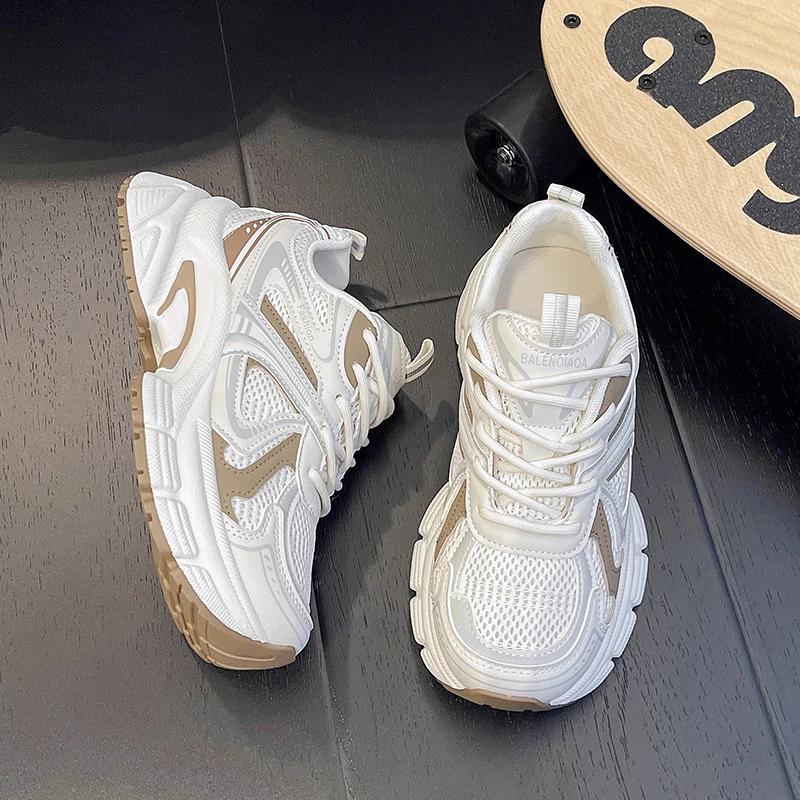Fashion 2024 Spring Women s Sneakers Luxury Designer Fashion Casual White Breathable Shoes for Women Low Top Vulcanized Sports Shoes 35 хаки 3315₽