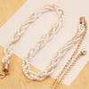 Multilayer Beaded Waist Chain for Dress Boho Body Jewelry Pearl Thin Waist Chain Waist Accessories Elegant Floral Belly Chain