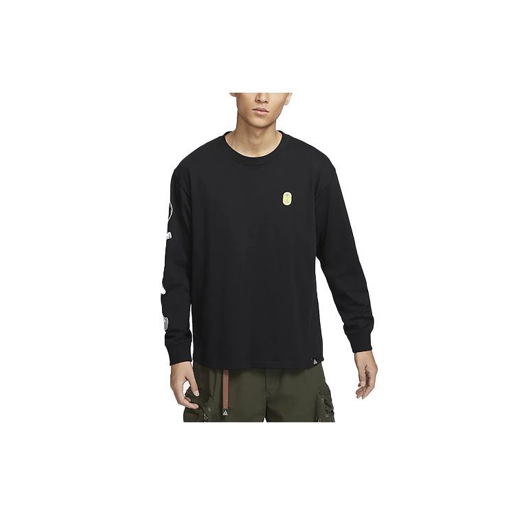 

Nike ACG Series Printed Pattern Crew Neck Casual Long Sleeve T-Shirt Men Tops Black FV3489-010 S