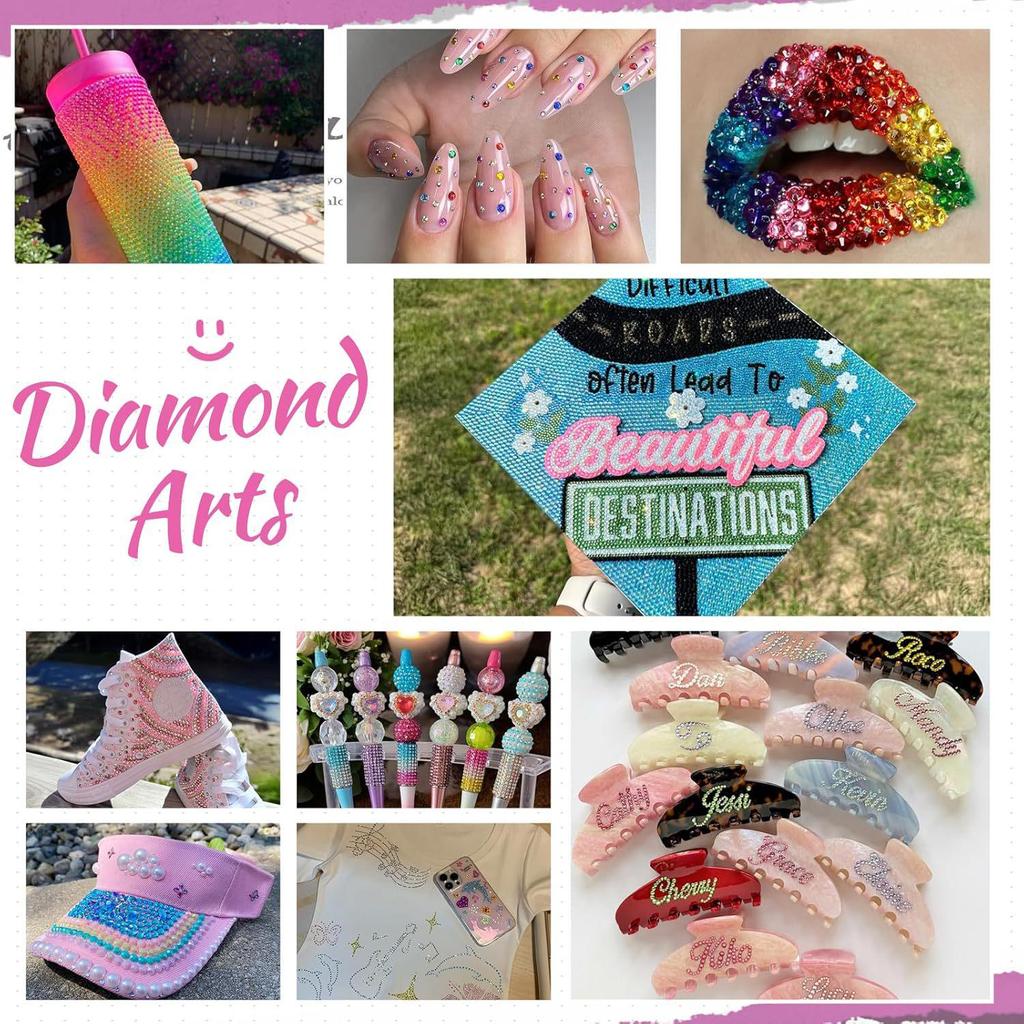 24-Grid Mixed Color AB Flat-Bottom Resin Rhinestones Set for DIY Jewelry and Stickers