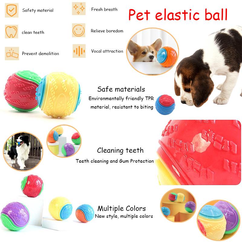 Glow Dog Ball Squeaky Dog Toy Ball, Dog Rubber Ball Toys for Small and Medium Dogs, Durable Dog Fetch Toys Puppy Chew Toys