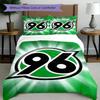 3-teiliges Bettbezug-Set (1 * Bettbezug + 2 * Kissenbezug, ohne Kern), Hannover 96 Fußball-Print Bettwäsche-Set, Schlafzimmer-Dekoration, Ganzjahres, Geburtstagsgeschenk