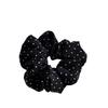 Chic French Polka Dot Scrunchie - Stylish Hair Tie Accessory