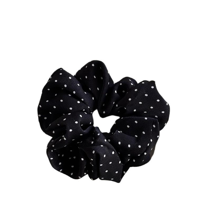 Chic French Polka Dot Scrunchie - Stylish Hair Tie Accessory