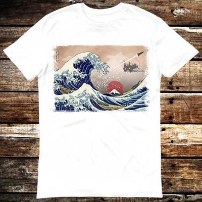 Hokusai Die Große Welle vor Kanagawa Japanische Kunst T-Shirt 6042