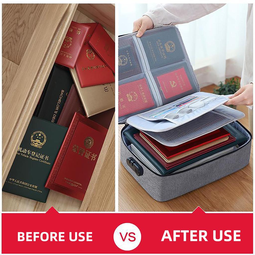 Family multi-layer document storage bag Large capacity multi-function box