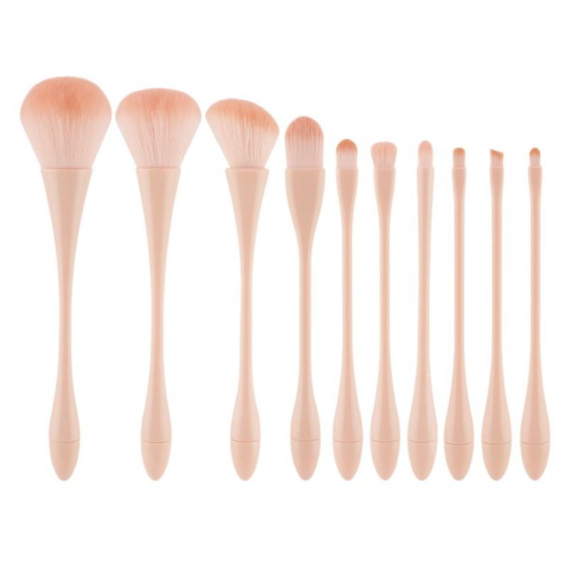 10pcs Small Slim Makeup Brushes Soft Bristle Set Powder Eyeshadow Blush Contour