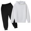 Kids Fleece Lined Hooded Sweatshirt Set Soft Cotton Winter Outfit Boys Girls Casual Long Sleeve Pullover
