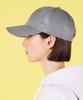 Bajal Studded Logo Oversized Poly Ball Cap Gray