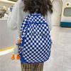 Fashion Plaid Women Backpack Waterproof Nylon School Knapsack Shoulder Bags For Female Light Travel Bag Back Pack Mochila