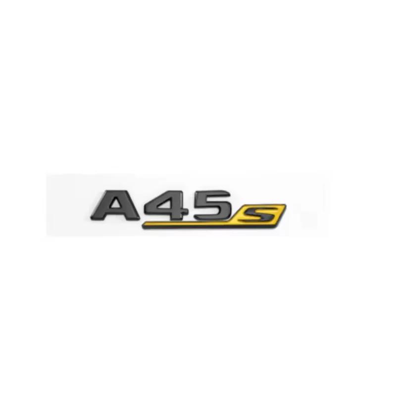 3d ABS red and black S logo A35S A45S letter badge sticker is suitable for Mercedes-Benz A45S AMG W176 W177 automotive supplies.