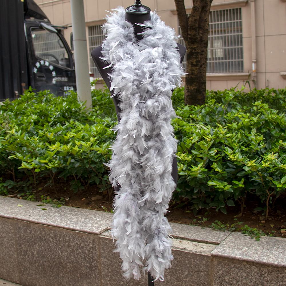 2M Turkiet Maraboufjädrar Boa 38g-90g Färgad Plumas Klänning Sjal DIY Hantverk Bröllopsscarf Dekor Sömnad Kostymdekorationer Tillbehör