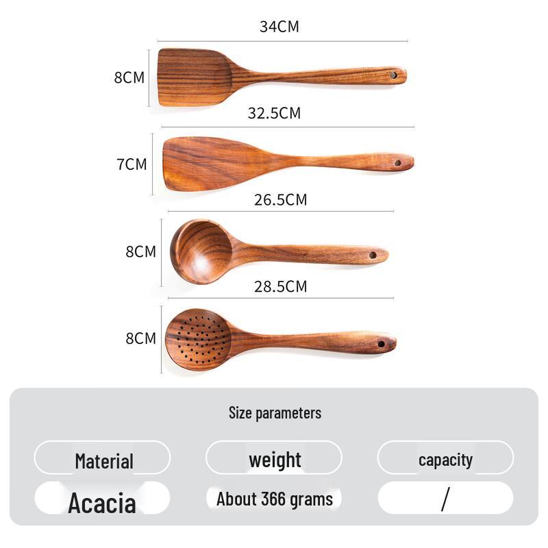 Abay 4-Piece Enamel Kitchen Utensil Set