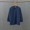 Women's Hand-Stitched Retro Chinese Frog Button Cotton Linen Shirt
