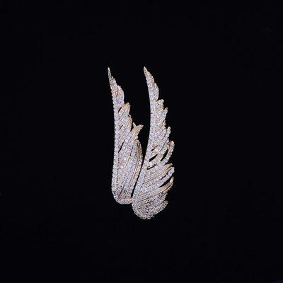 Koreanische Engelsflügel Brosche Anstecknadel - Eleganter Schmuck für Männer & Frauen - Einzigartiges Anzug-Accessoire und Geschenk-Abzeichen