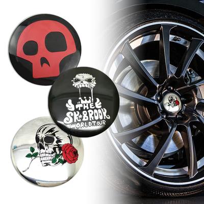 56mm 4PCS Punisher Skull Car Wheel Center Hub Cap Sticker Emblem Badge Decal for BMW Mercedes Suzuki Toyota Volvo KIA