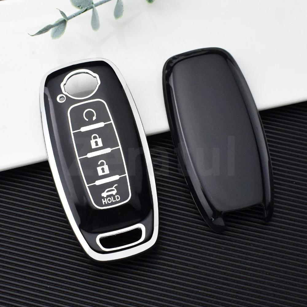 3/4 Buttons Auto Remote Shell Fob Holder For Nissan X-Trail T33 Qashqai J12 Teana Tpu Car Key Case Cover Accessories