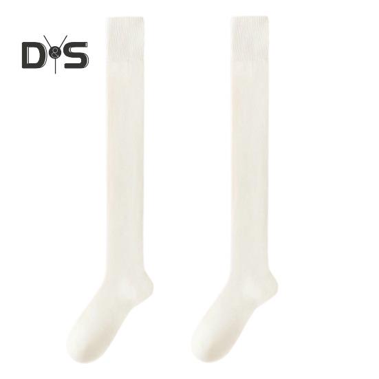 

1 пара женских зимних носков Tihick Plush выше колена, нескользящие однотонные теплые утолщенные чулки, теплые носки для разных случаев бежевый