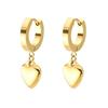 Versatile Women's Stainless Steel Heart Earrings - Japan & South Korea Inspired