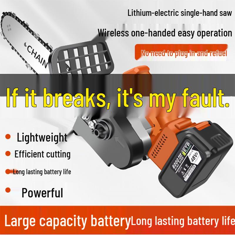 Chuangyi 6" & 12" Cordless Electric Chainsaw for Tree Logging and Woodworking