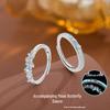 Luminous Butterfly Couple Rings: Versatile White Copper Design for Men & Women, Fashionable Daily Wear, Adjustable Open Style.