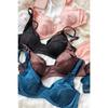 Conjunto de sujetador push up de seda de hielo para mujer, ropa interior cómoda y sexy con pechos pequeños, relleno desmontable, copa fina, sujetador, bragas íntimas