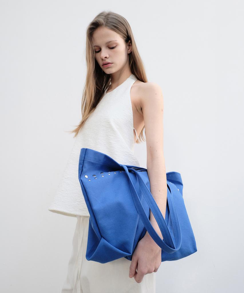 Yunse Studded Canvas Bag (Blue)