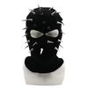 Spiked Knitted Rivet Hat Lightweight Pullover Knitted Hat Punk Style Full Face Mask  Outdoor