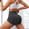 Women's Fashion Solid Color Wrinkled Hip Lifting Yoga Shorts Quick Drying Breathable Sports Fitness Tight High Waist Three Part Yoga Shorts