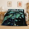 3D Singer Star Flannel Blanket Soft Warm Throw Blanket for Bedroom Living Room Bed Travel Camping Picnic Gift