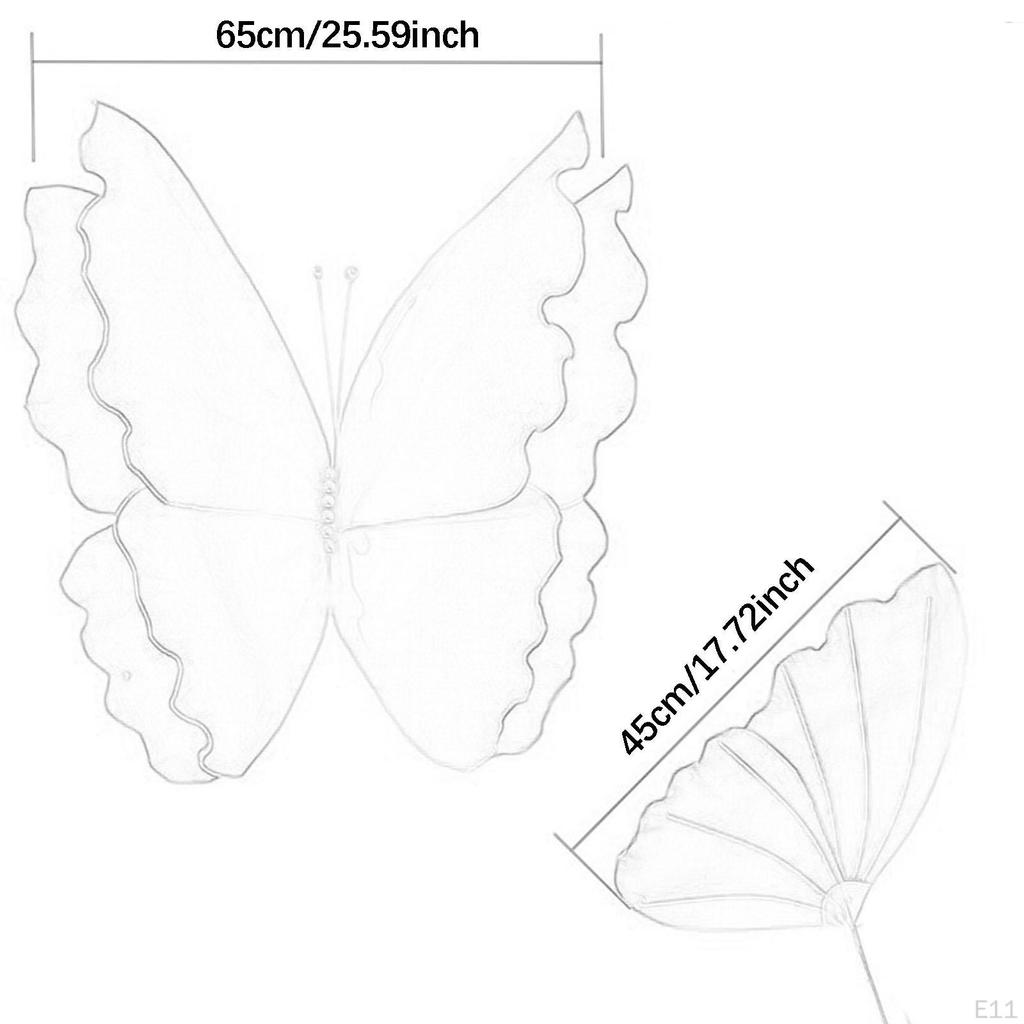 Backdrop for, Large Fake, DIY, Huge 3D Butterflies Flowers, Party Decoration, Crafts, Reception
