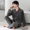 Island Fleece Pajamas Men'S Autumn And Winter Thin Fleece Warm Coral Fleece Loungewear Spring And Autumn Men'S Fleece Thickened Suit
