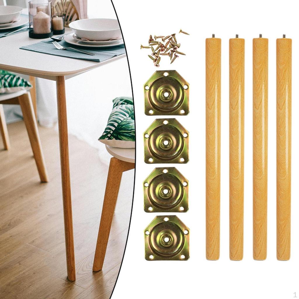 4Pcs Wood Furniture Legs Cabinet Non Slip Accessories Easy To Install Hardware Chair for