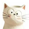 Quirky Cat Vase Handcrafted Resin Cat Flower Vase Funny Kitty Planter for Desk Shelf Boho Home Decor Gift for Cats Lovers