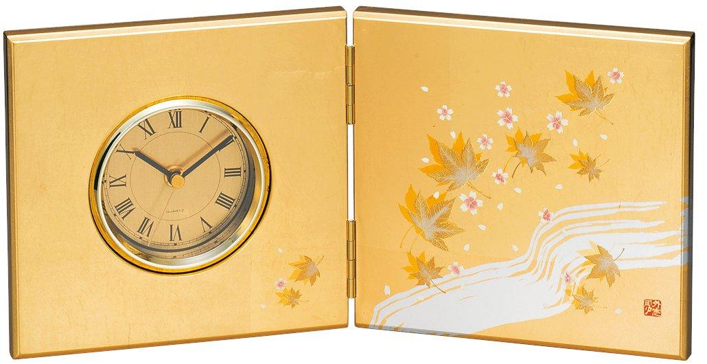 

Nakatani Brothers Trading Yamanaka Lacquerware Folding Screen Clock Gold and Silver Leaf Hana Kasumi Co., Ltd. (Medium) 33-4208