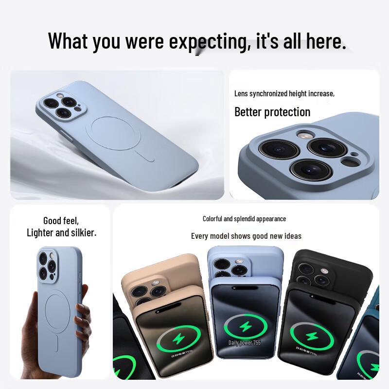 KEKLLE Magsafe Compatible Liquid Silicone Phone Case