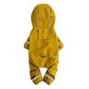 Soft Plush Winter Warm Dog Raincoat Reflective Trim Pet Waterproof Cloak  Travel