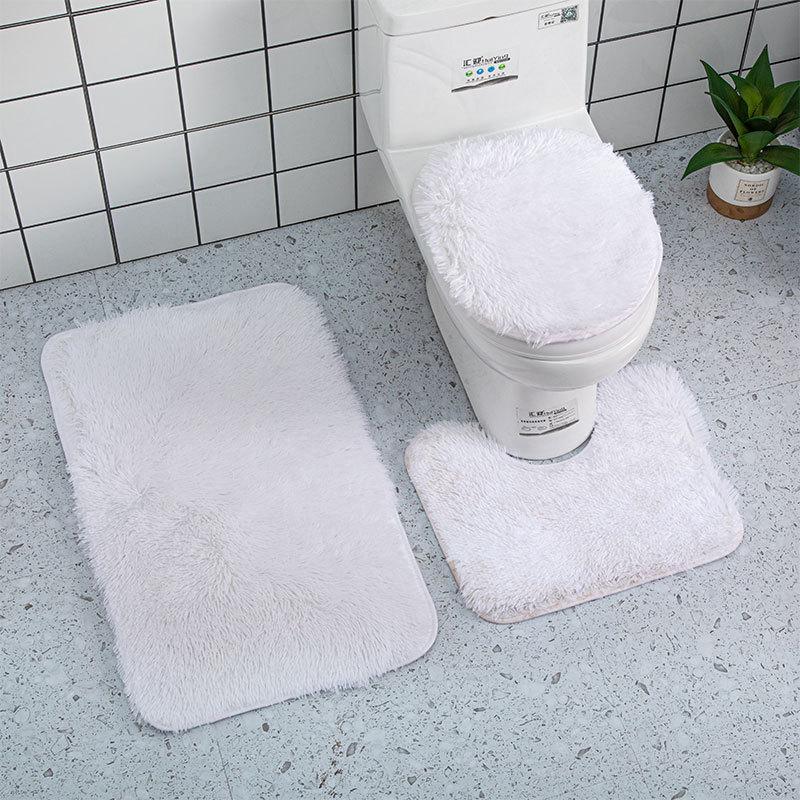 3 Teile/satz Batik-Badezimmermatten-Set Bunte rutschfeste Bad-WC-Teppiche Rechteckige U-förmige Badezimmer-Toilettenvorleger und Deckelabdeckungsset